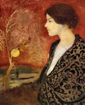 Portrait of Elisabeth Gerhardt by August Macke Expressionism A4 Photo Print