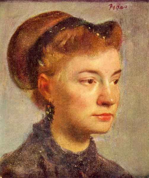 Portrait of a young Lady by Degas A4 Photo Print