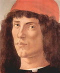 Portrait of a young man with red hat by Botticelli A4 Photo Print