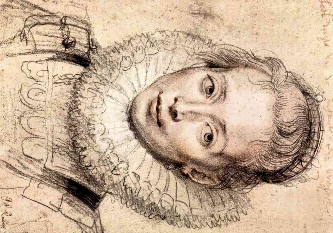 Portrait of the artists daughter Clara Serena by Rubens A4 Photo Print