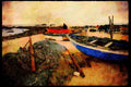 Portugal Rural 256057 Kelp And Seaweed Gathering On Coast A4 Limited Edition Watercolour Print