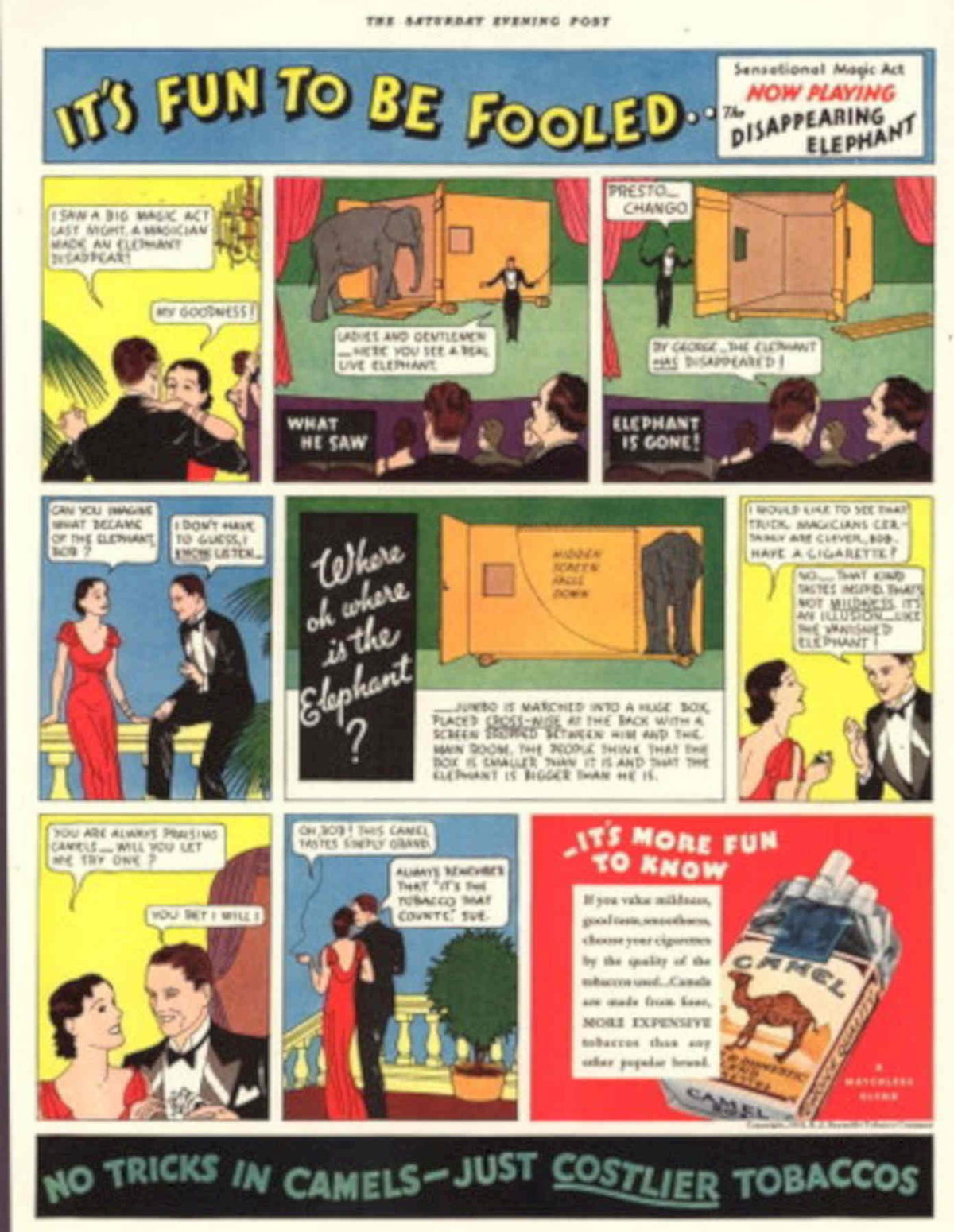 Post Elephant Magic 1930s Vintage Retro Advert Poster