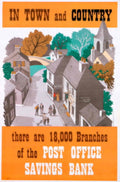 Post Office Savings 1940s Vintage Retro Advert Poster
