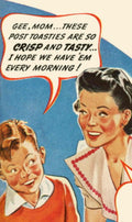 Post Toaties Breakfast 1940s Vintage Retro Advert Poster