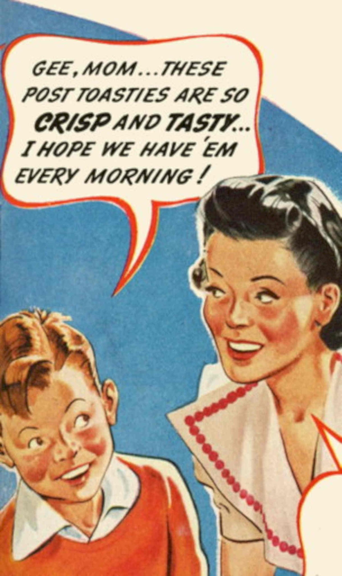 Post Toaties Breakfast 1940s Vintage Retro Advert Poster