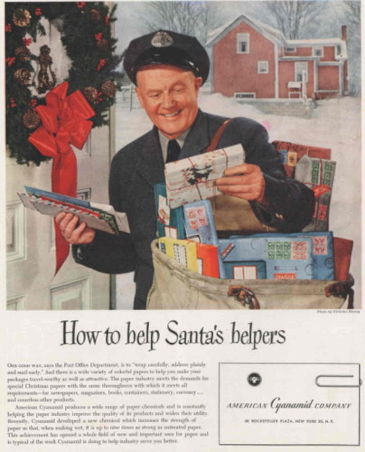 Postal Gifts Sacks 1950s Vintage Retro Advert Poster