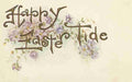 Postcard 1913 Happy Easter Tide with Flowers A4 Photo Print