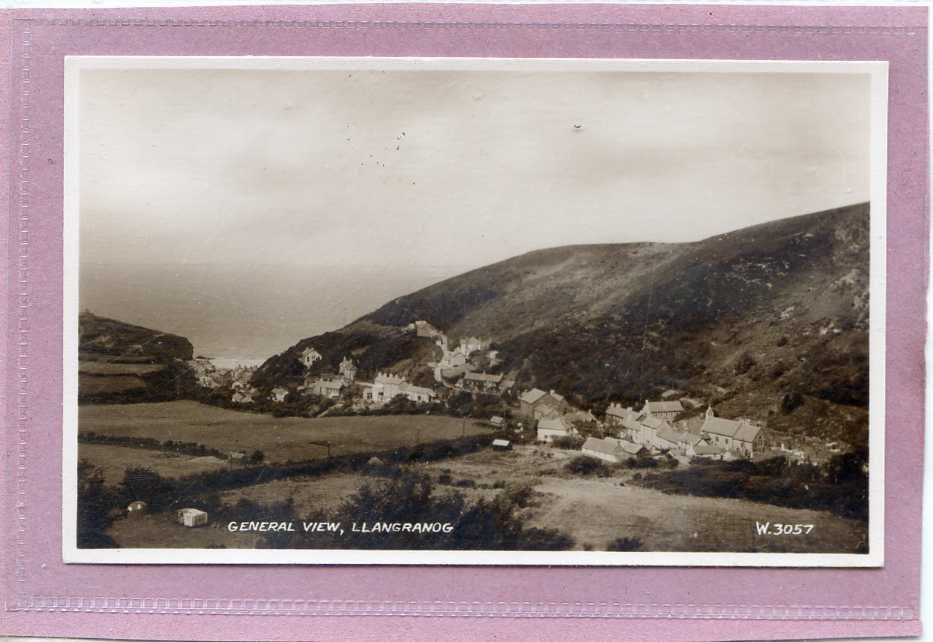 Postcard General View Llangranog Wales Vintage A4 Photo Print