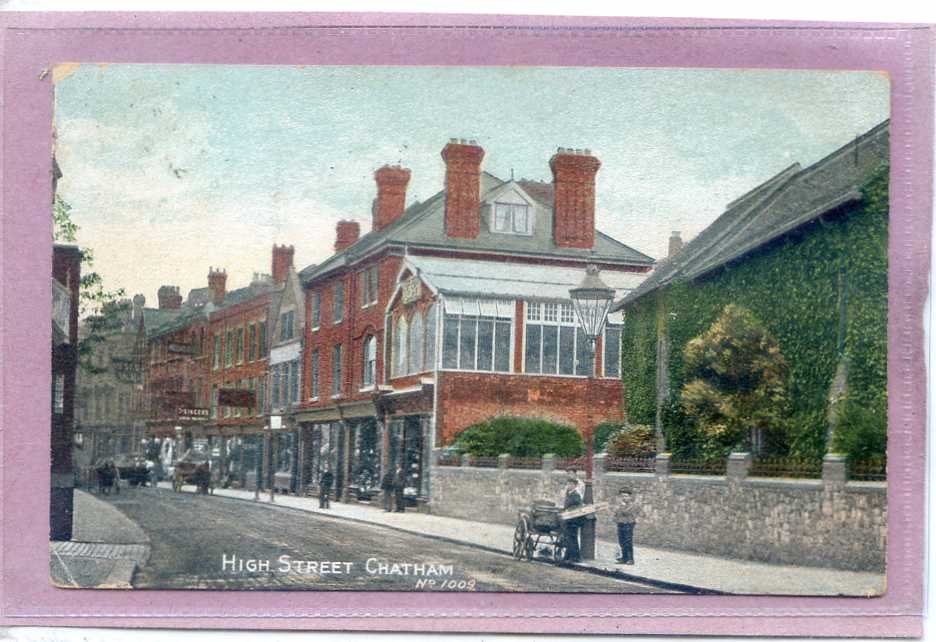 Postcard High Street Chatham Kent Vintage A4 Photo Print