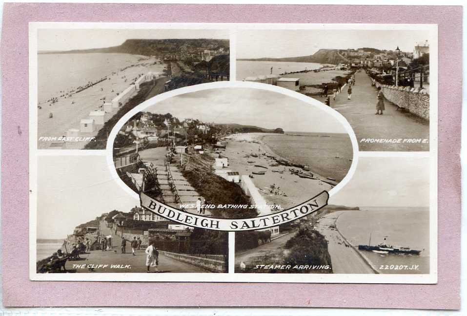 Postcard Multiview Budleigh Salterton Vintage A4 Photo Print
