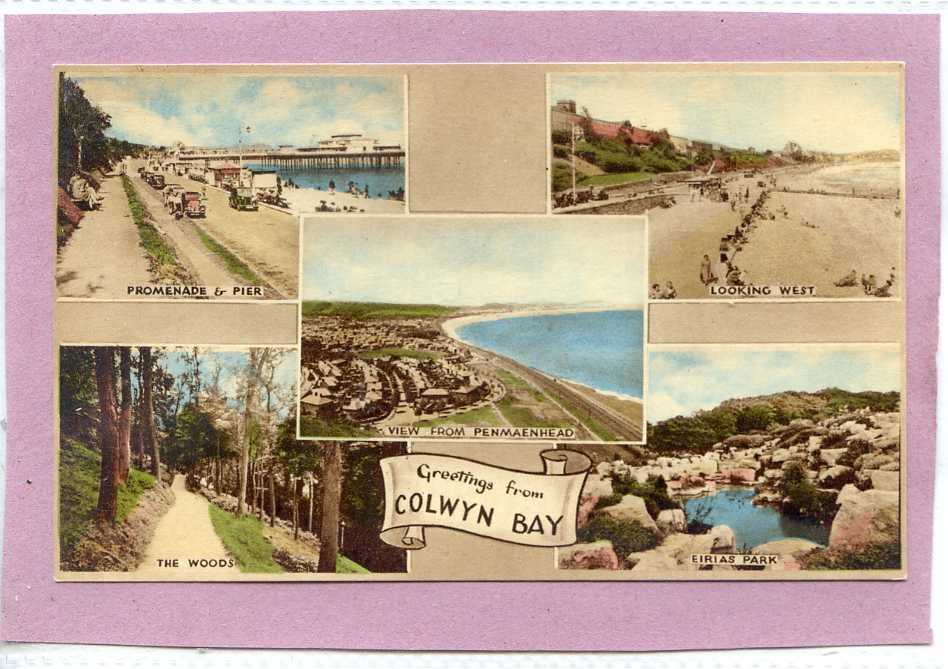 Postcard Multiview Colwyn Bay Wales Vintage A4 Photo Print