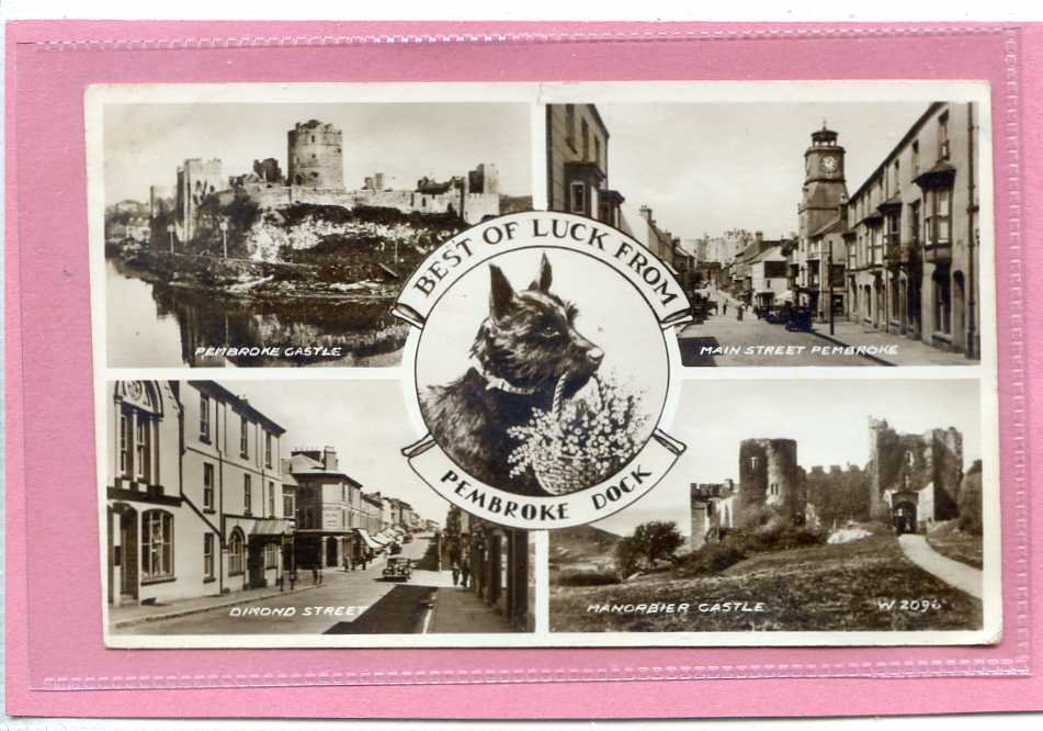 Postcard Multiview Pembroke Dock Wales Vintage A4 Photo Print
