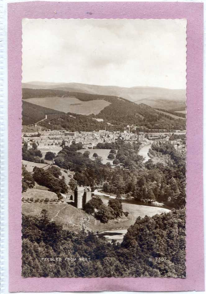 Postcard Peebles From West Scotland Vintage A4 Photo Print