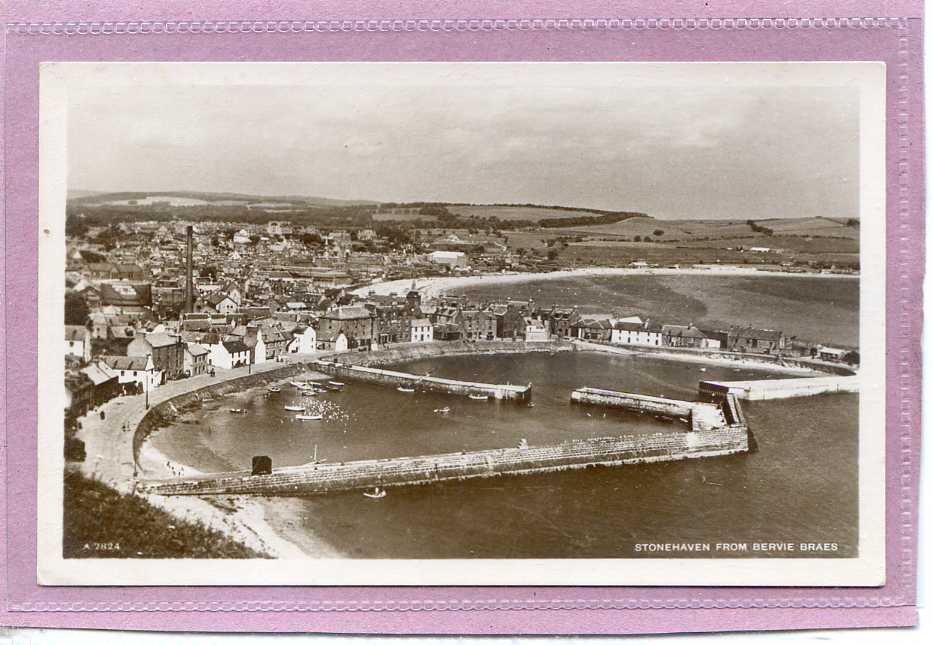 Postcard Stonehaven From Bervie Braes Scotland Vintage A4 Photo Print