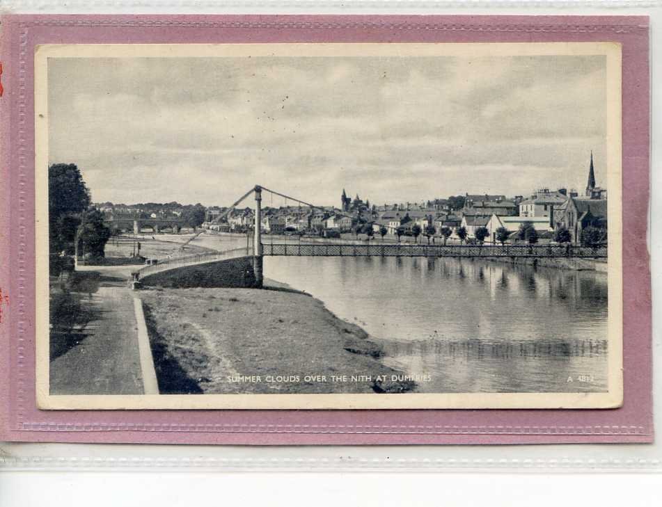 Postcard Summer Clouds Over The Nith At Dumfries Scotland Vintage A4 Photo Print