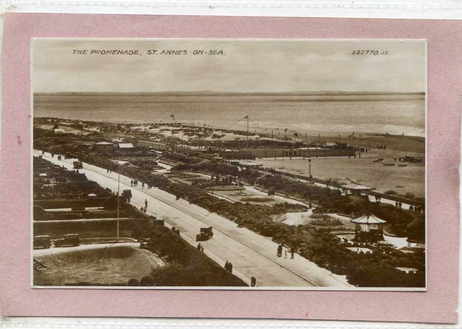 Postcard The Promenade St Annes On Sea Lancashire Vintage A4 Photo Print