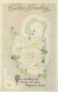 Postcard nd Easter Greetings with flowers A4 Photo Print