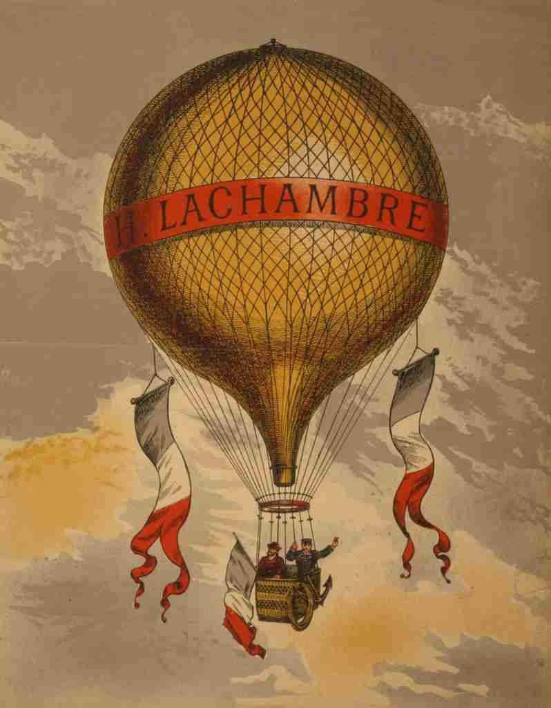 Poster 1890 1900 Henri Lachambre balloon A4 Photo Print
