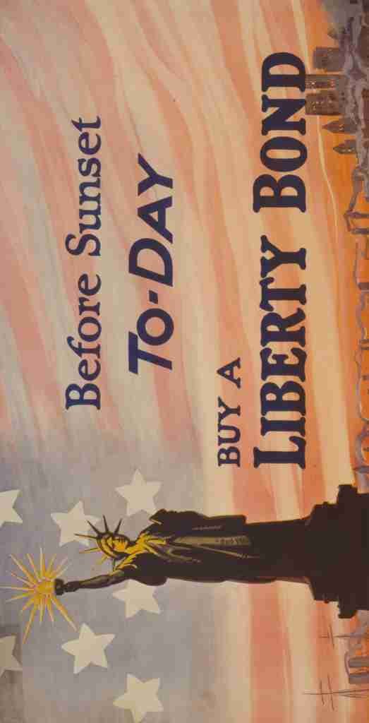 Poster 1917 Before sunset to day buy a Liberty Bond A4 Photo Print