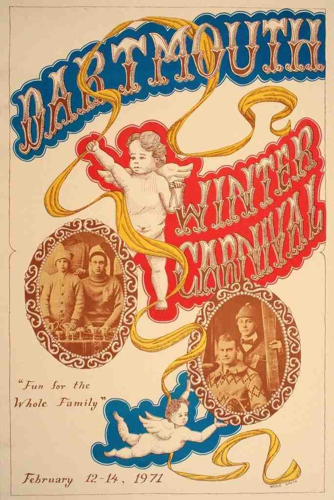 Poster Dartmouth Winter Carnival 1971 Vintage Advert A4 Photo Print