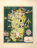 Poster Italian Map Sardegna Sardinia Travel 1939 Vintage Advert A4 Photo Print