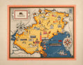 Poster Italian Map Veneto Venice Travel 1939 A4 12X8 Aluminium A4 Photo Print