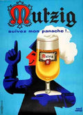 Poster Mutzig Beer Alcohol Beverage Knight Mid Century Modern Vintage Advert A4 Photo Print