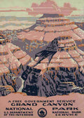 Poster c1938 Grand Canyon National Park A4 Photo Print