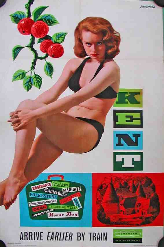 Posterkentapplegirl Vintage Advert A4 Photo Print