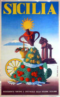 Postersicilia Vintage Advert A4 Photo Print