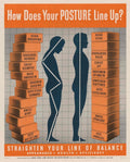 Posture Alignment Bricks American World War II Advert Poster