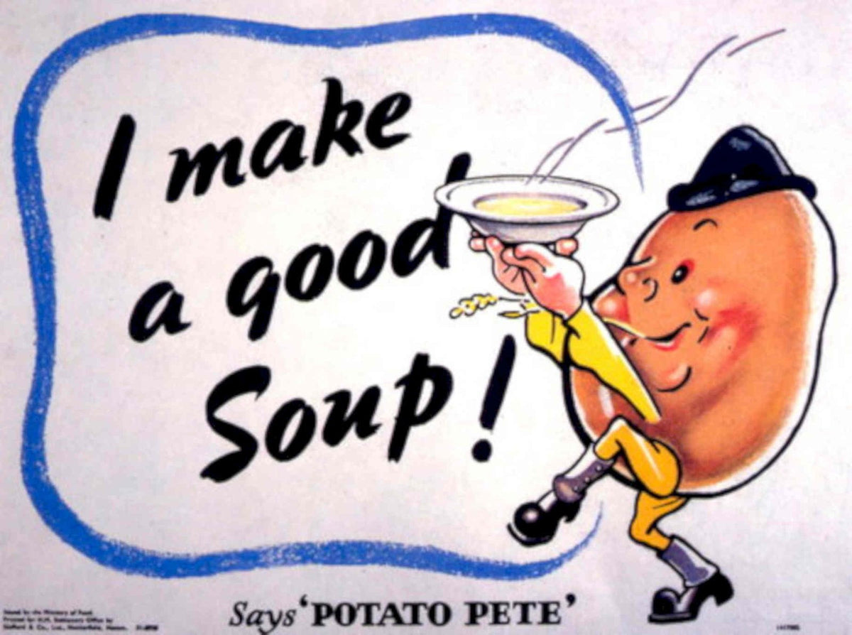 Potato Pete Soup 1940s Vintage Retro Advert Poster