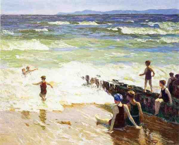 Pothast Edward Bathers By The Shore A4 Photo Print