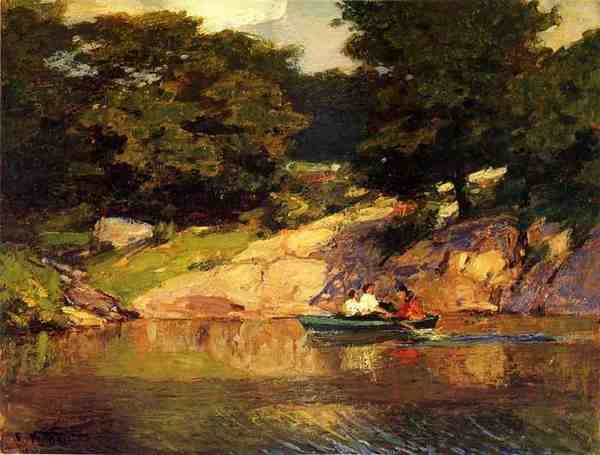 Pothast Edward Boating In Central Park A4 Photo Print