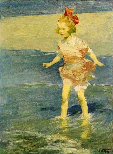 Pothast Edward In The Surf A4 Photo Print