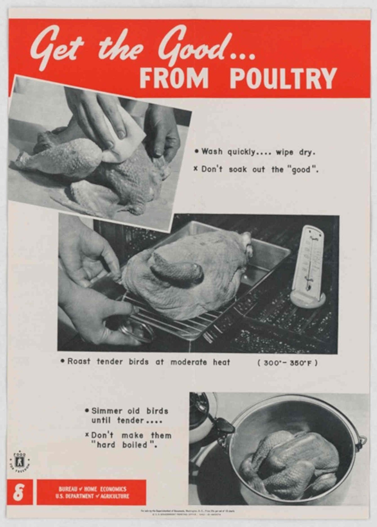 Poultry Chicken Guide American World War II Advert Poster