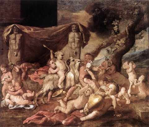 Poussin Bacchanal Of Putti A4 Photo Print