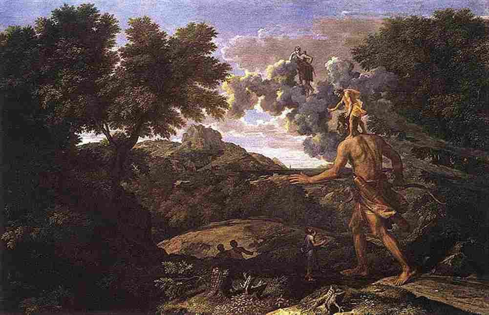 Poussin Blind Orion Searching for the Rising Sun Art A4 Photo Print
