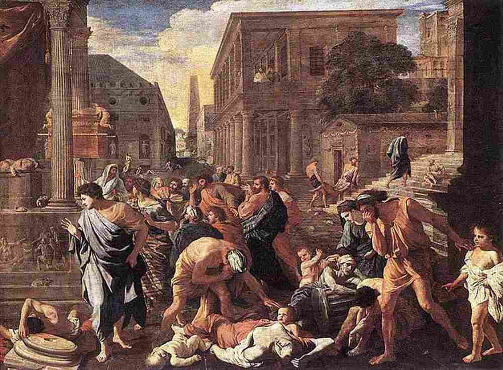 Poussin Plague at Ashdod Art A4 Photo Print