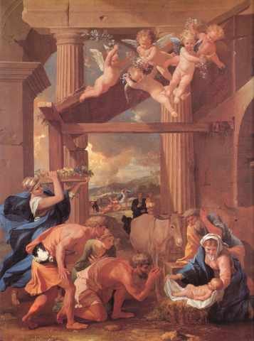 Poussin The Adoration Of The Shepherds A4 Photo Print