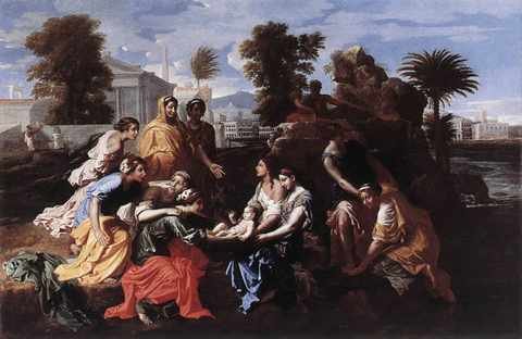 Poussin The Finding Of Moses A4 Photo Print