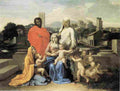 Poussin The Holy Family with Saint Ann Saint Elisabeth Art A4 Photo Print