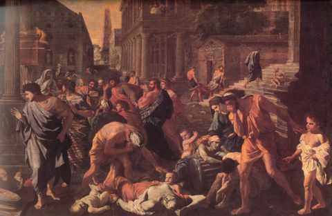 Poussin The Plague Of Ashdod A4 Photo Print