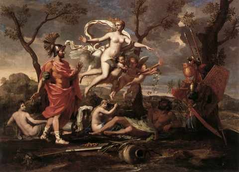 Poussin Venus Presenting Arms To Aeneas A4 Photo Print