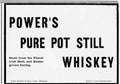 Powers Pure Whiskey Vintage Retro Advert Poster A4 Photo Print