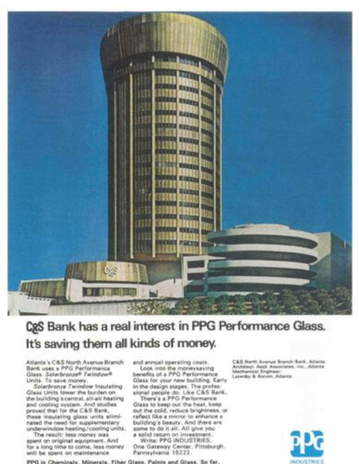 Ppg Glass Bank Vintage Retro Advert Poster A4 Photo Print