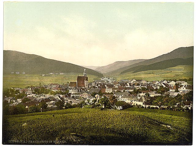 Prachatitz Bohemian Switzerland Bohemia Vintage A4 Photo Print