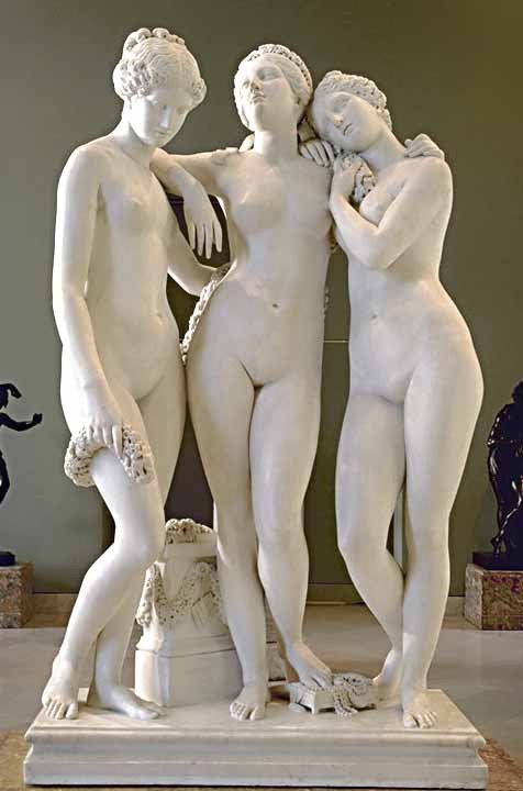 Pradier Jean Jacques Les Trois Graces Art A4 Photo Print