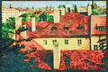 Prague Praha 248001 Prague Rooftops A4 Limited Edition Watercolour Print