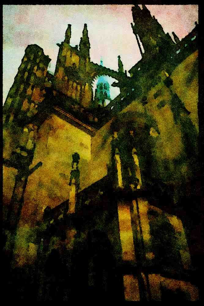 Prague Praha 248016 St. Vitus Cathedral A4 Limited Edition Watercolour Print